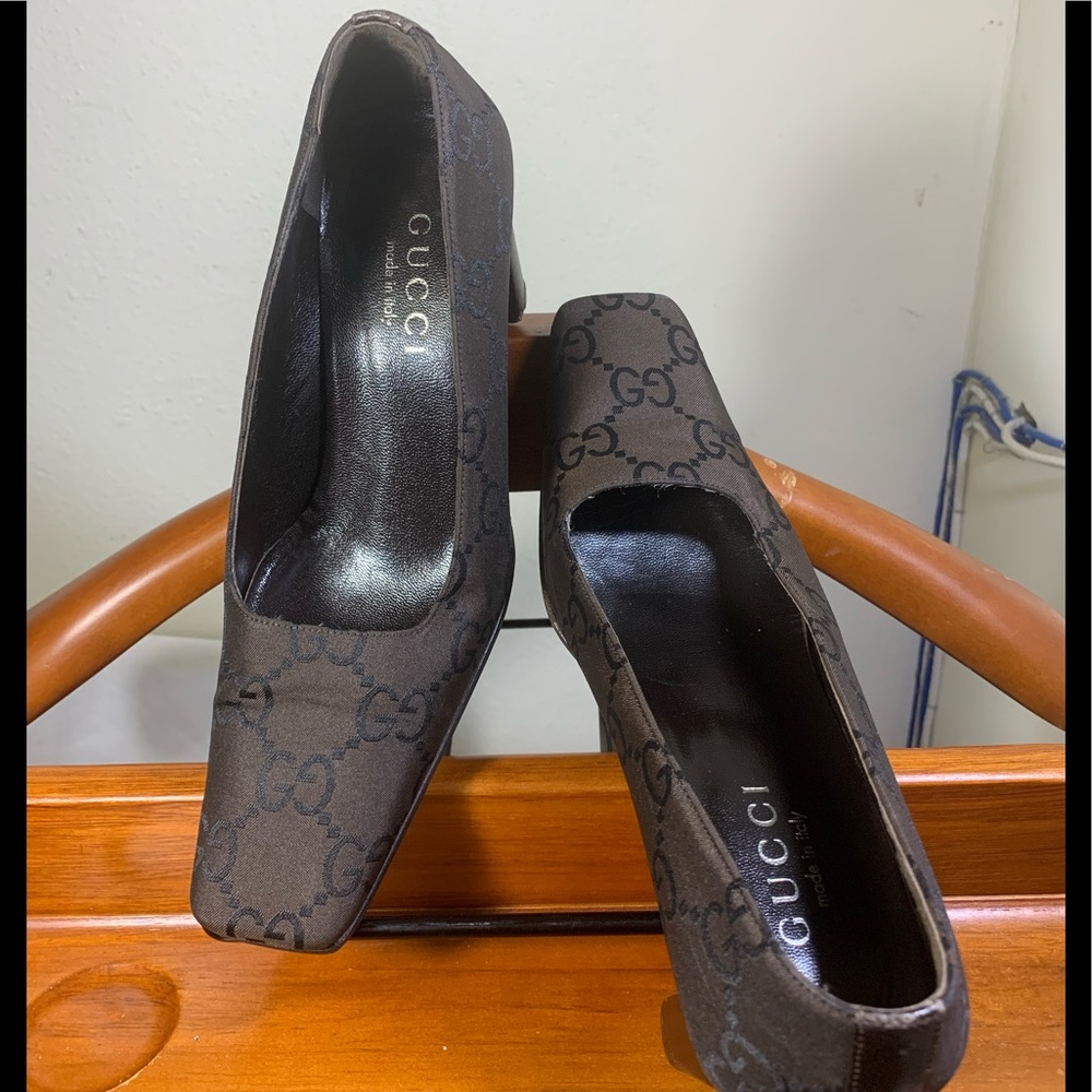 Gucci Square toe‎ Heel shoes style #101 2398 8 35 C